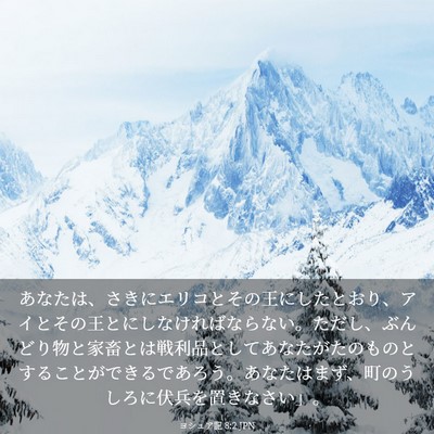 Picture 03 - ヨシュア記 8:2 JPN - あなたは、さきにエリコとその王に - Bible Verse Picture