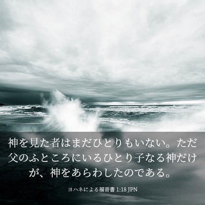 Picture 03 - ヨハネによる福音書 1:18 JPN - 神を見た者はまだひとりもいない。 - Bible Verse Picture