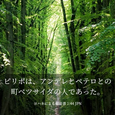 Picture 03 - ヨハネによる福音書 1:44 JPN - ピリポは、アンデレとペテロとの町 - Bible Verse Picture