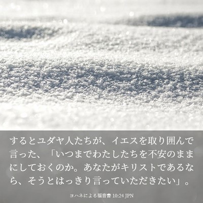 Picture 03 - ヨハネによる福音書 10:24 JPN - するとユダヤ人たちが、イエスを取 - Bible Verse Picture