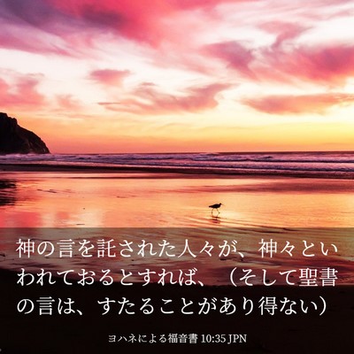 Picture 03 - ヨハネによる福音書 10:35 JPN - 神の言を託された人々が、神々とい - Bible Verse Picture