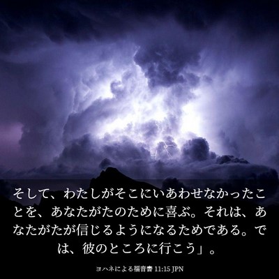 Picture 03 - ヨハネによる福音書 11:15 JPN - そして、わたしがそこにいあわせな - Bible Verse Picture
