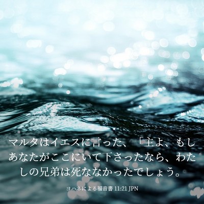 Picture 03 - ヨハネによる福音書 11:21 JPN - マルタはイエスに言った、「主よ、 - Bible Verse Picture