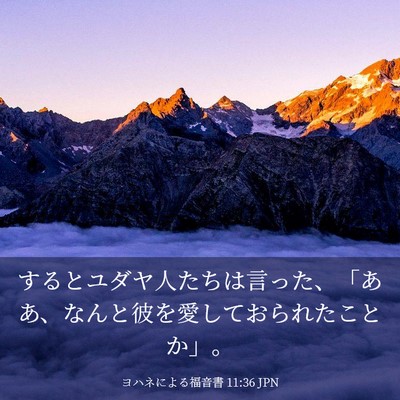 Picture 03 - ヨハネによる福音書 11:36 JPN - するとユダヤ人たちは言った、「あ - Bible Verse Picture