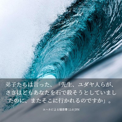 Picture 03 - ヨハネによる福音書 11:8 JPN - 弟子たちは言った、「先生、ユダヤ - Bible Verse Picture