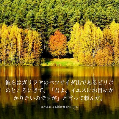 Picture 03 - ヨハネによる福音書 12:21 JPN - 彼らはガリラヤのベツサイダ出であ - Bible Verse Picture