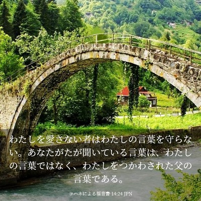 Picture 03 - ヨハネによる福音書 14:24 JPN - わたしを愛さない者はわたしの言葉 - Bible Verse Picture