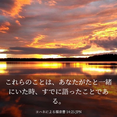 Picture 03 - ヨハネによる福音書 14:25 JPN - これらのことは、あなたがたと一緒 - Bible Verse Picture