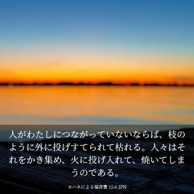 Picture 03 - ヨハネによる福音書 15:6 JPN - 人がわたしにつながっていないなら - Bible Verse Picture