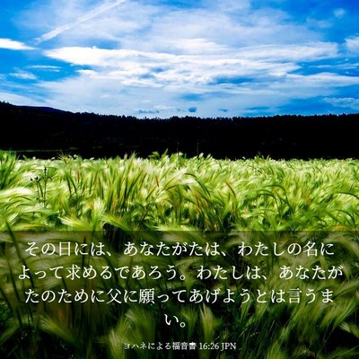 Picture 03 - ヨハネによる福音書 16:26 JPN - その日には、あなたがたは、わたし - Bible Verse Picture