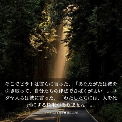 Picture 03 - ヨハネによる福音書 18:31 JPN - そこでピラトは彼らに言った、「あ - Bible Verse Picture
