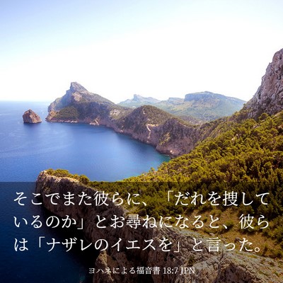 Picture 03 - ヨハネによる福音書 18:7 JPN - そこでまた彼らに、「だれを捜して - Bible Verse Picture