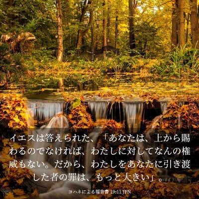 Picture 03 - ヨハネによる福音書 19:11 JPN - イエスは答えられた、「あなたは、 - Bible Verse Picture