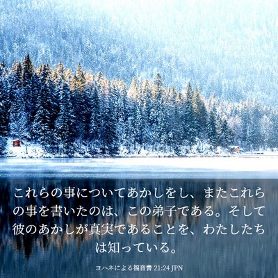 Picture 03 - ヨハネによる福音書 21:24 JPN - これらの事についてあかしをし、ま - Bible Verse Picture