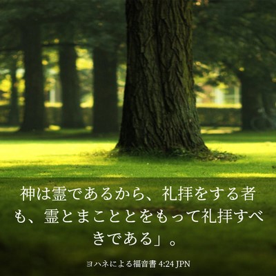 Picture 03 - ヨハネによる福音書 4:24 JPN - 神は霊であるから、礼拝をする者も - Bible Verse Picture