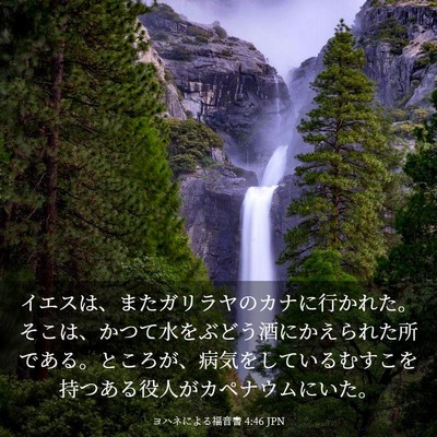 Picture 03 - ヨハネによる福音書 4:46 JPN - イエスは、またガリラヤのカナに行 - Bible Verse Picture