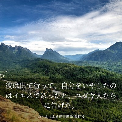 Picture 03 - ヨハネによる福音書 5:15 JPN - 彼は出て行って、自分をいやしたの - Bible Verse Picture