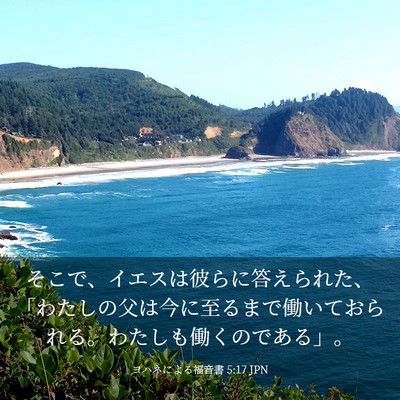 Picture 03 - ヨハネによる福音書 5:17 JPN - そこで、イエスは彼らに答えられた - Bible Verse Picture