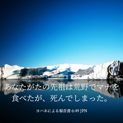 Picture 03 - ヨハネによる福音書 6:49 JPN - あなたがたの先祖は荒野でマナを食 - Bible Verse Picture