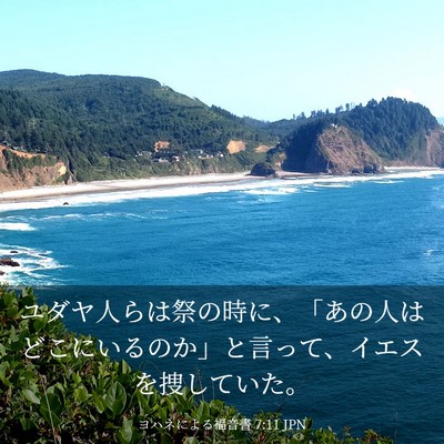 Picture 03 - ヨハネによる福音書 7:11 JPN - ユダヤ人らは祭の時に、「あの人は - Bible Verse Picture