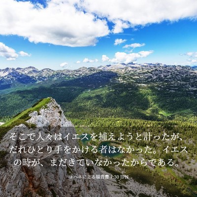 Picture 03 - ヨハネによる福音書 7:30 JPN - そこで人々はイエスを捕えようと計 - Bible Verse Picture