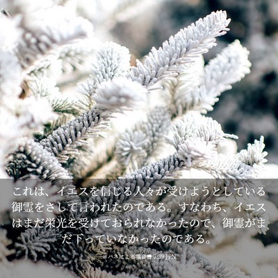 Picture 03 - ヨハネによる福音書 7:39 JPN - これは、イエスを信じる人々が受け - Bible Verse Picture