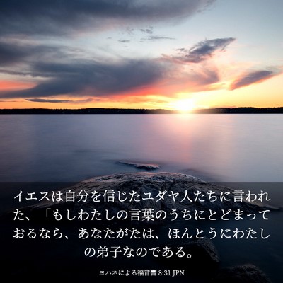 Picture 03 - ヨハネによる福音書 8:31 JPN - イエスは自分を信じたユダヤ人たち - Bible Verse Picture