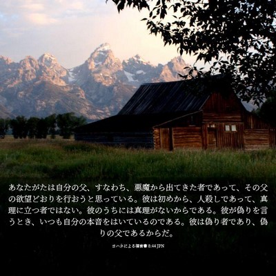 Picture 03 - ヨハネによる福音書 8:44 JPN - あなたがたは自分の父、すなわち、 - Bible Verse Picture