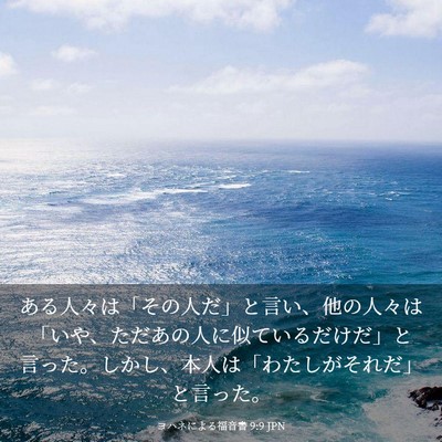 Picture 03 - ヨハネによる福音書 9:9 JPN - ある人々は「その人だ」と言い、他 - Bible Verse Picture