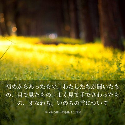 Picture 03 - ヨハネの第一の手紙 1:1 JPN - 初めからあったもの、わたしたちが - Bible Verse Picture
