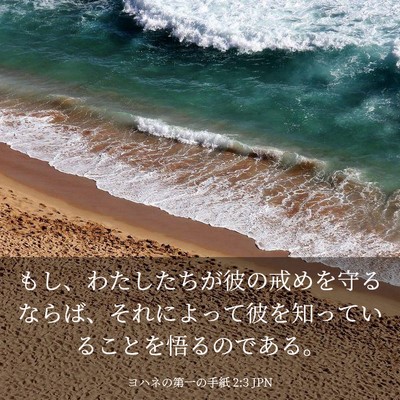 Picture 03 - ヨハネの第一の手紙 2:3 JPN - もし、わたしたちが彼の戒めを守る - Bible Verse Picture