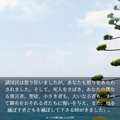 Picture 03 - ヨハネの黙示録 11:18 JPN - 諸国民は怒り狂いましたが、あなた - Bible Verse Picture