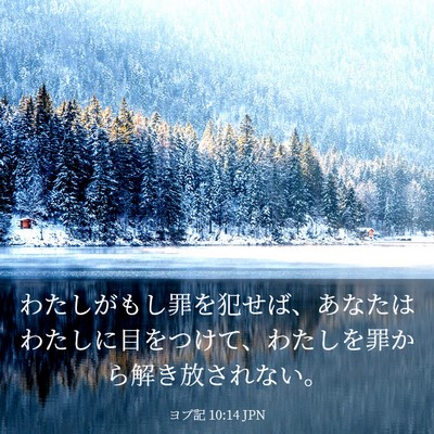 Picture 03 - ヨブ記 10:14 JPN - わたしがもし罪を犯せば、あなたは - Bible Verse Picture