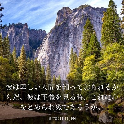 Picture 03 - ヨブ記 11:11 JPN - 彼は卑しい人間を知っておられるか - Bible Verse Picture