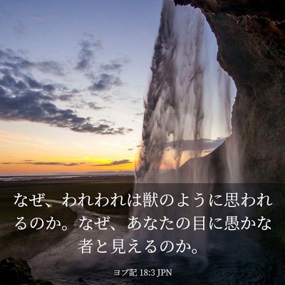 Picture 03 - ヨブ記 18:3 JPN - なぜ、われわれは獣のように思われ - Bible Verse Picture
