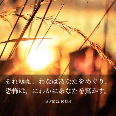 Picture 03 - ヨブ記 22:10 JPN - それゆえ、わなはあなたをめぐり、 - Bible Verse Picture