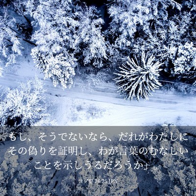 Picture 03 - ヨブ記 24:25 JPN - もし、そうでないなら、だれがわた - Bible Verse Picture