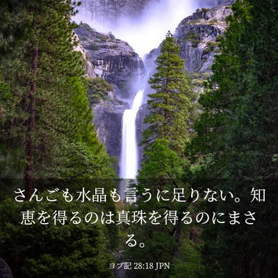 Picture 03 - ヨブ記 28:18 JPN - さんごも水晶も言うに足りない。知 - Bible Verse Picture