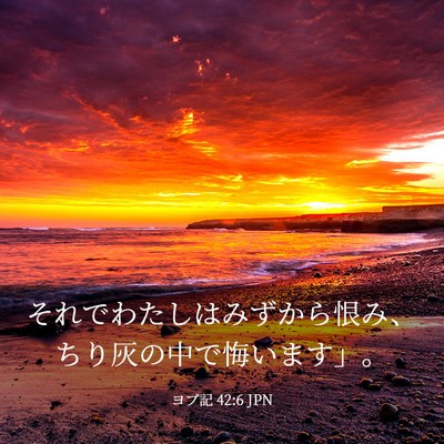 Picture 03 - ヨブ記 42:6 JPN - それでわたしはみずから恨み、ちり - Bible Verse Picture