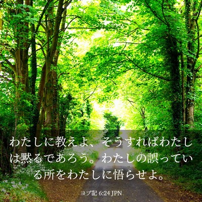 Picture 03 - ヨブ記 6:24 JPN - わたしに教えよ、そうすればわたし - Bible Verse Picture