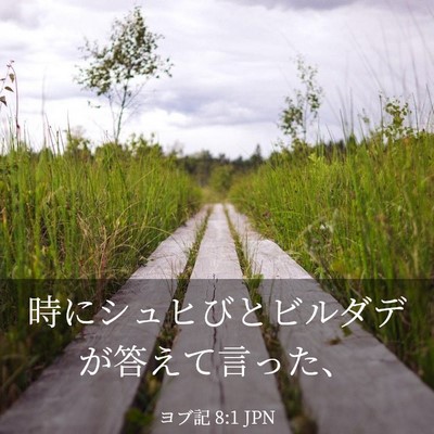 Picture 03 - ヨブ記 8:1 JPN - 時にシュヒびとビルダデが答えて言 - Bible Verse Picture