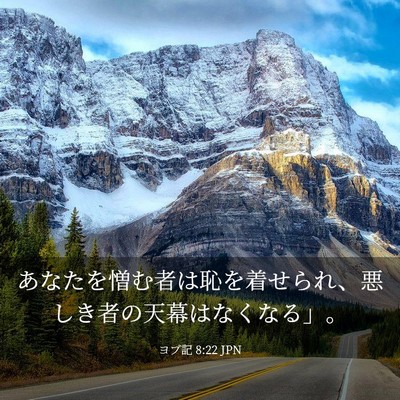 Picture 03 - ヨブ記 8:22 JPN - あなたを憎む者は恥を着せられ、悪 - Bible Verse Picture