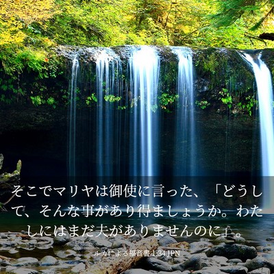 Picture 03 - ルカによる福音書 1:34 JPN - そこでマリヤは御使に言った、「ど - Bible Verse Picture