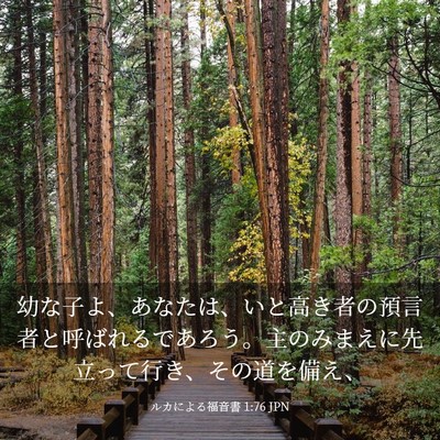 Picture 03 - ルカによる福音書 1:76 JPN - 幼な子よ、あなたは、いと高き者の - Bible Verse Picture