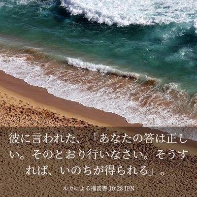 Picture 03 - ルカによる福音書 10:28 JPN - 彼に言われた、「あなたの答は正し - Bible Verse Picture