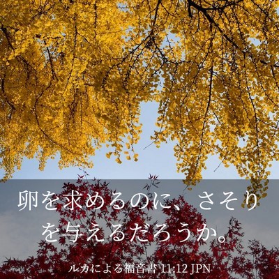 Picture 03 - ルカによる福音書 11:12 JPN - 卵を求めるのに、さそりを与えるだ - Bible Verse Picture