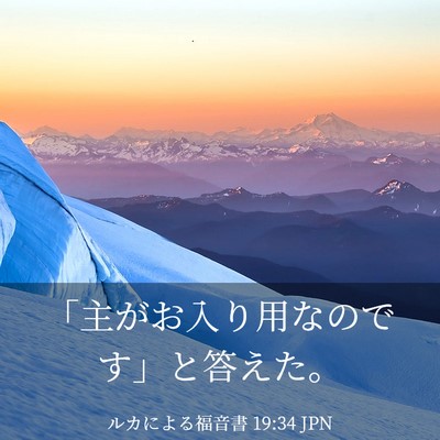 Picture 03 - ルカによる福音書 19:34 JPN - 「主がお入り用なのです」と答えた - Bible Verse Picture