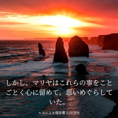 Picture 03 - ルカによる福音書 2:19 JPN - しかし、マリヤはこれらの事をこと - Bible Verse Picture