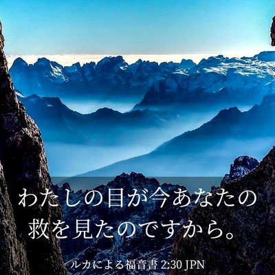 Picture 03 - ルカによる福音書 2:30 JPN - わたしの目が今あなたの救を見たの - Bible Verse Picture