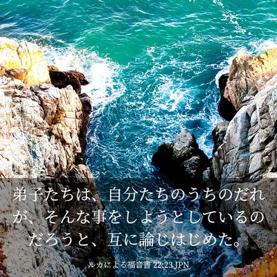 Picture 03 - ルカによる福音書 22:23 JPN - 弟子たちは、自分たちのうちのだれ - Bible Verse Picture